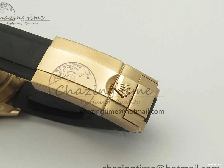 On Daytona Gold Black Super Clone Best Dial 116515 Edition 1:1 Rubber A4130 Strap Rose V2 ARF 1229